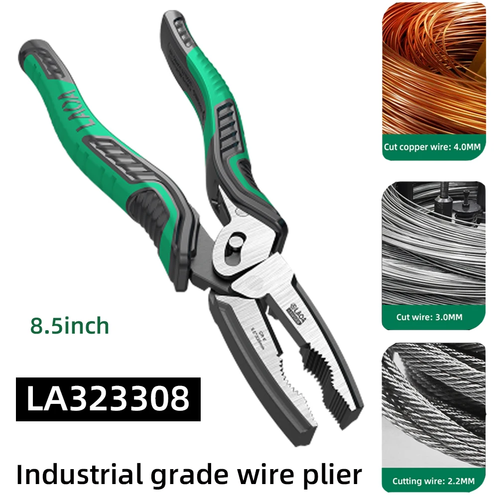 

LAOA 8,5-дюймовые кусачки LA323308, профессиональные эксцентриковые двойные валы, экономичные плоскогубцы для электрика, бытовой ручной многофункциональный инструмент