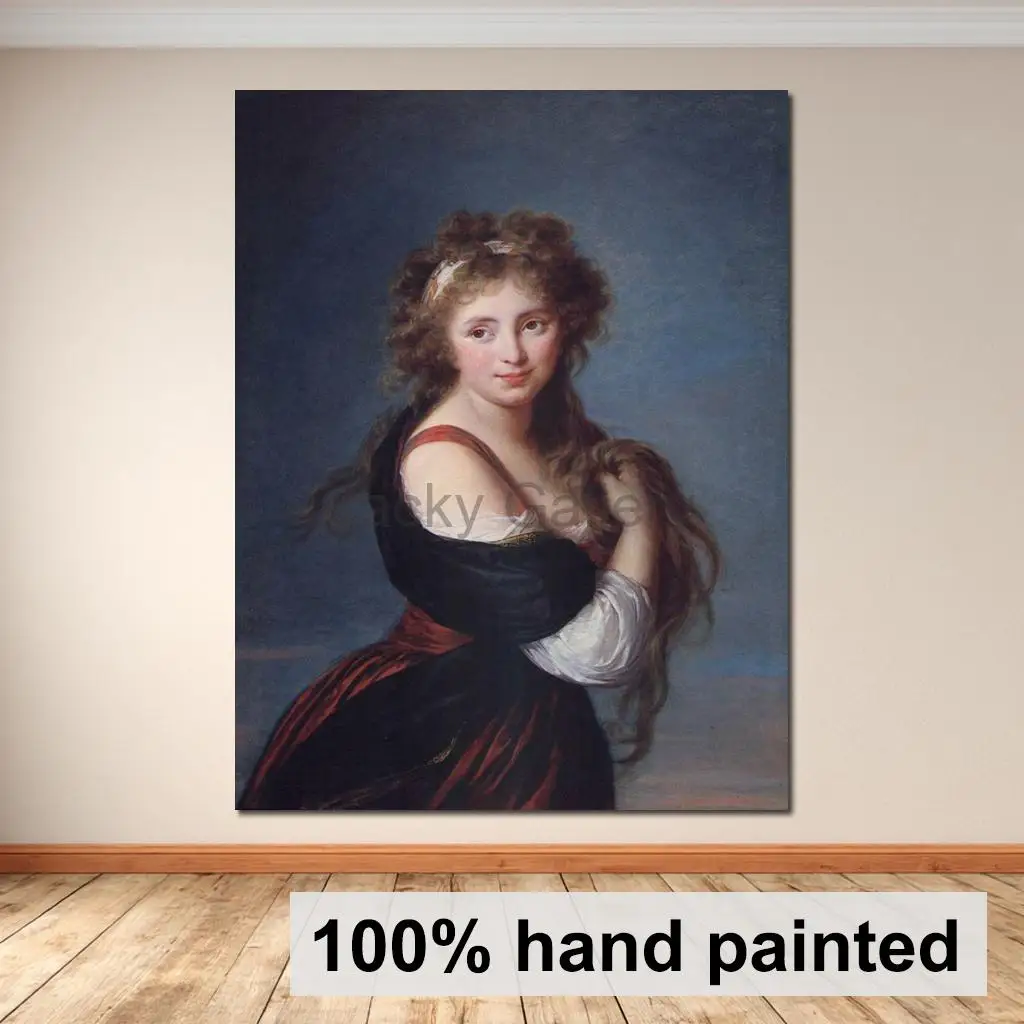 Realist Portrait Canvas Art Elisabeth Vigee Lebrun Hyacinthe Gabrielle Roland Handmade Oil Painting for Living Room Decor Large