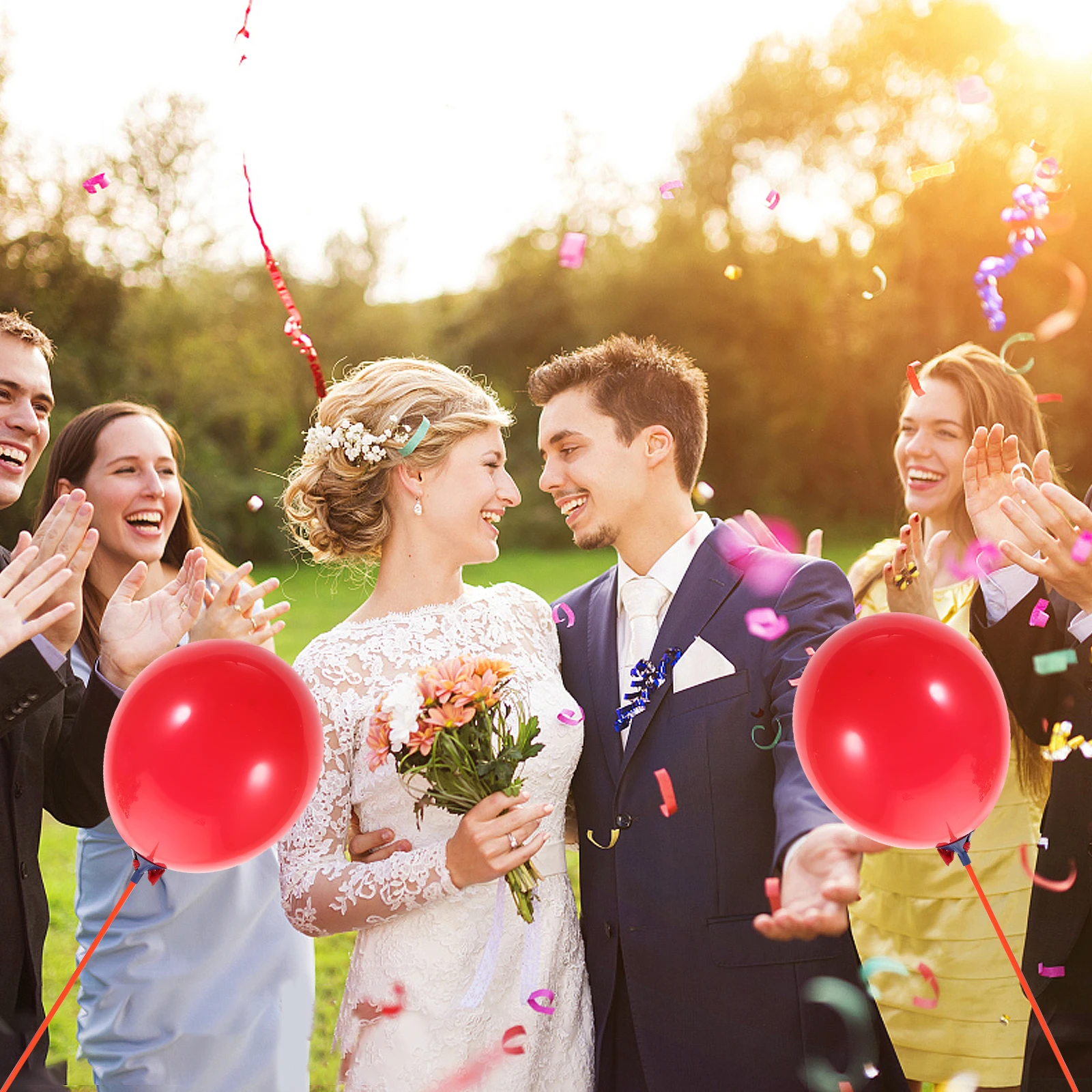 

100 Pcs Bridal Balloon Rod Balloons Desktop Support Holder Ordinary Decorations Stand