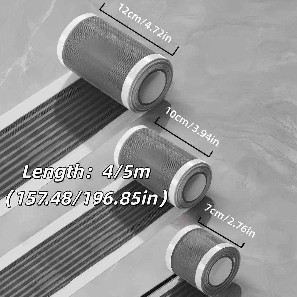 1pc 4/5m Rectangular Floor Drain Filter Strip Insect Proof Disposable Bathroom Toilet Hair Blocking Packaging Drain Sticker ﻿