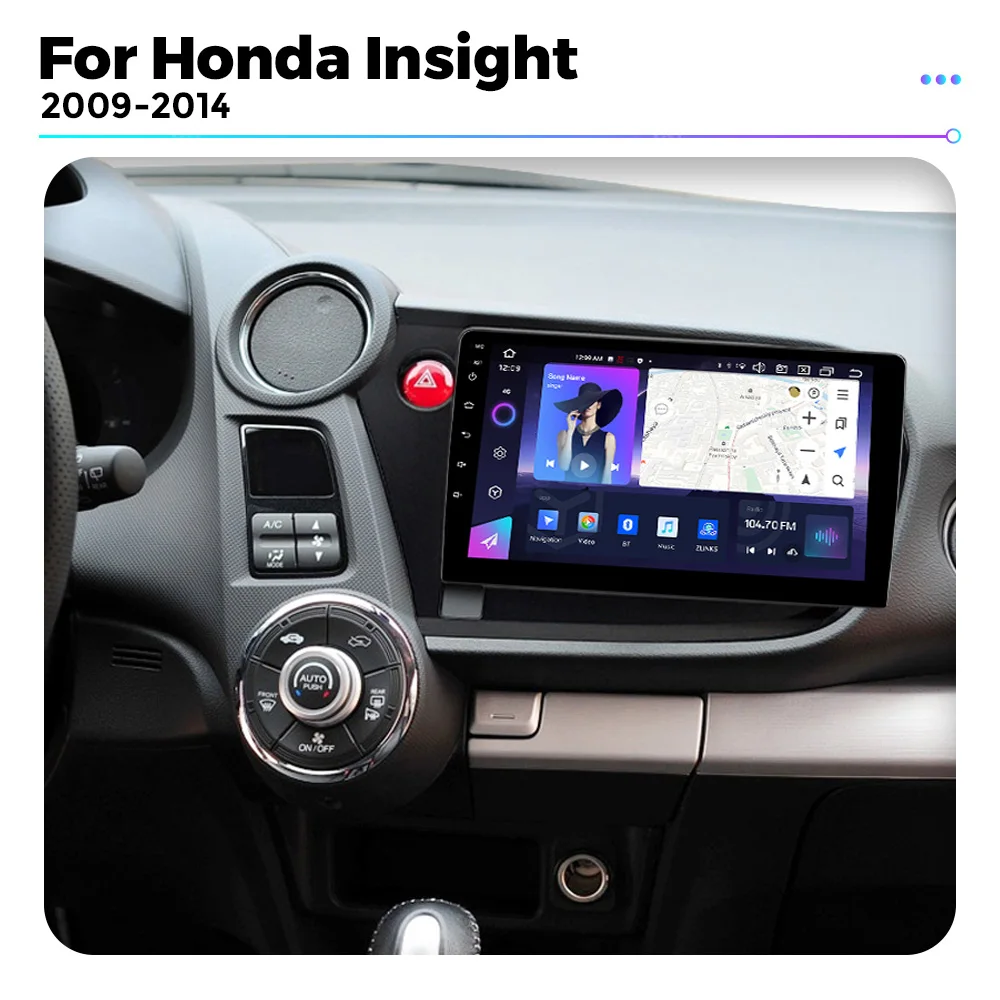 NF AI Voice Head Unit มัลติมีเดียระบบนําทาง GPS Player รถ-play 2 Din รถวิทยุ 2K QLED สําหรับ Honda Insight 2009-2014 LHD