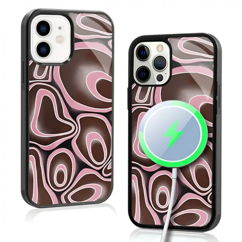 About-face Phone Case For IPhone 11 12 13 14 15 Plus Pro Max Mirror Acrylic Cover For Magsafe Wireless Charging