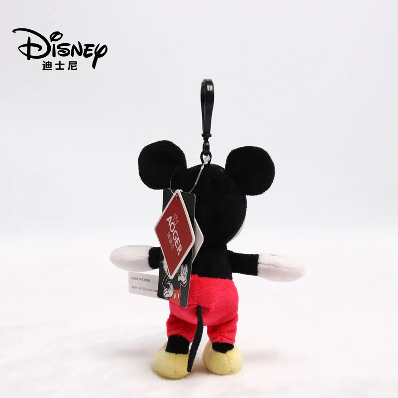 Około 16 cm Disney Myszka Miki Minnie Czerwono-Czarny Pluszowy Brelok Torba Płócienna Torba na Ramię Ozdoba do Zawieszenia Prezent Świąteczny dla Pary