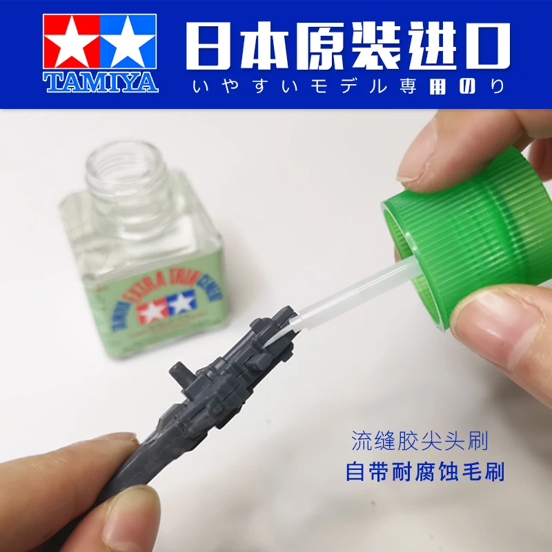 Tamiya modelo de herramienta, pegamento de costura de flujo, cubierta verde, cubierta blanca, adhesivo, pasta de agua, suavizante, 40ml, 12