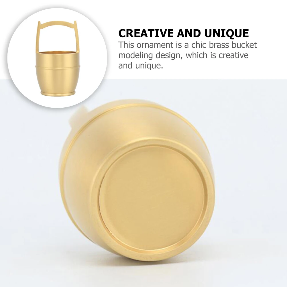 

Mini Pure Copper Prosperity nament High Grade Material Home Desktop Decor Bucket Office Adornment Creative Small Model