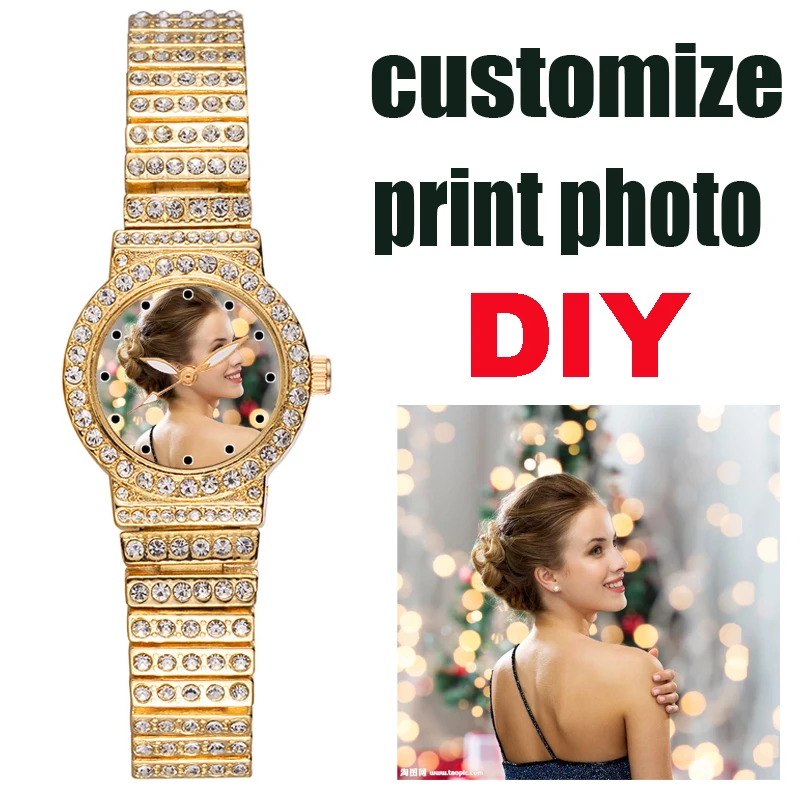ساعات صور شخصية إبداعية للنساء شعار طباعة الصور ساعة مخصصة لساعات الذكرى السنوية لصديقتك #1