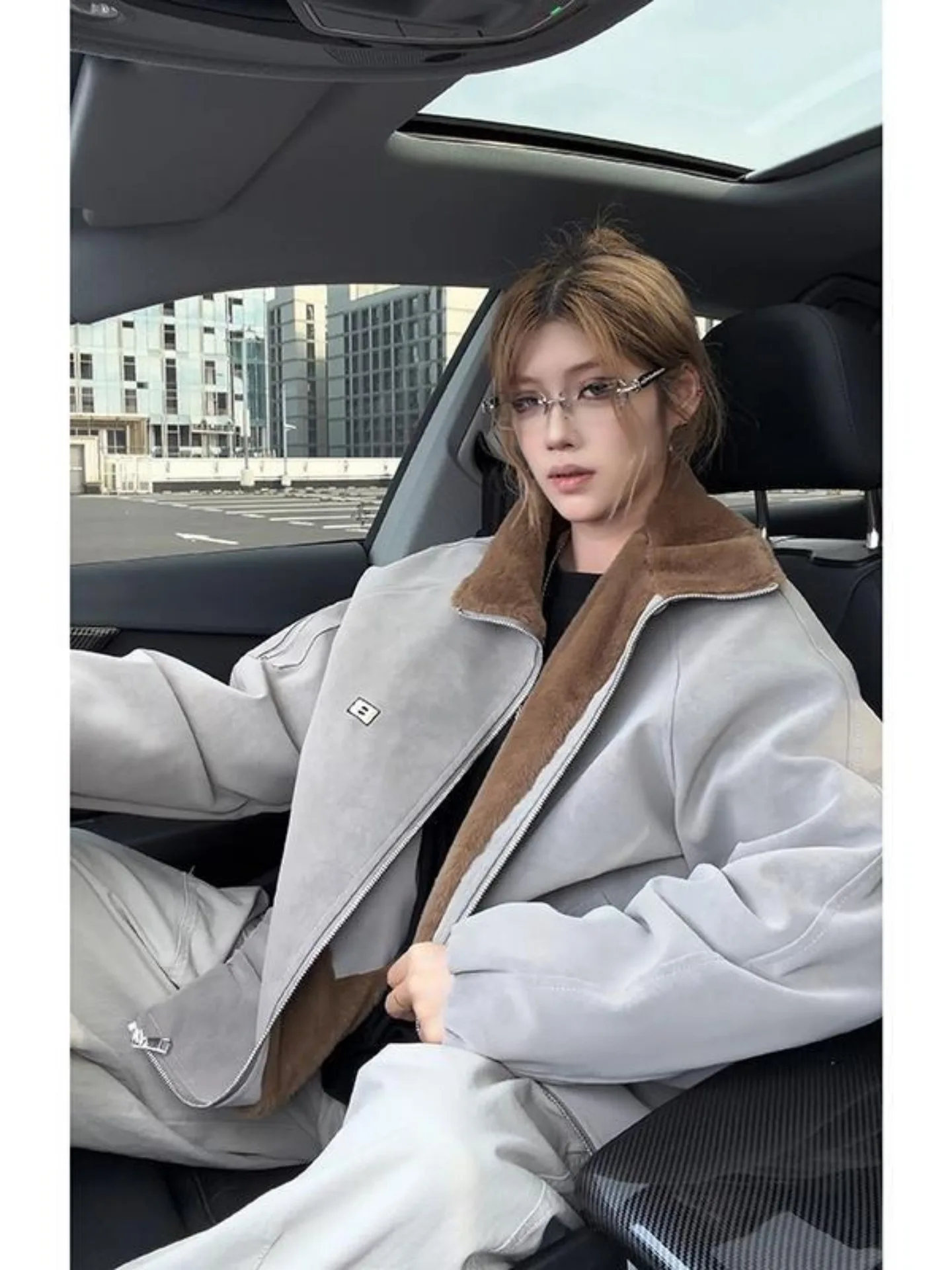 

Мужская зимняя куртка из искусственного меха с вышивкой, утепленная, на молнии, теплая, повседневная, с воротником-стойкой