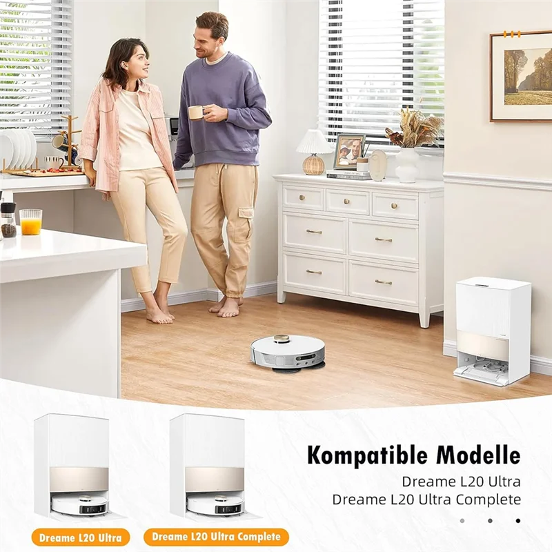 

1 комплект сменных аксессуаров для робота-пылесоса Dreame L20 Ultra/L20 Ultra, основная щетка, мешки для пыли, тряпка для швабры