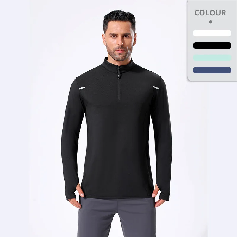 Prayger Men Zipper Shaper Trainer Body Tops Turtle Neck Long Sleeves Quick Dry Shirts Slim Elastic Clothes