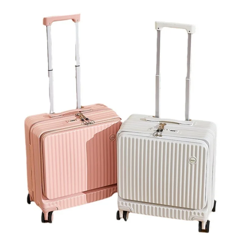 Multi-functional 18-inch front-opening boarding box Travel business small registration suitcase luggage case