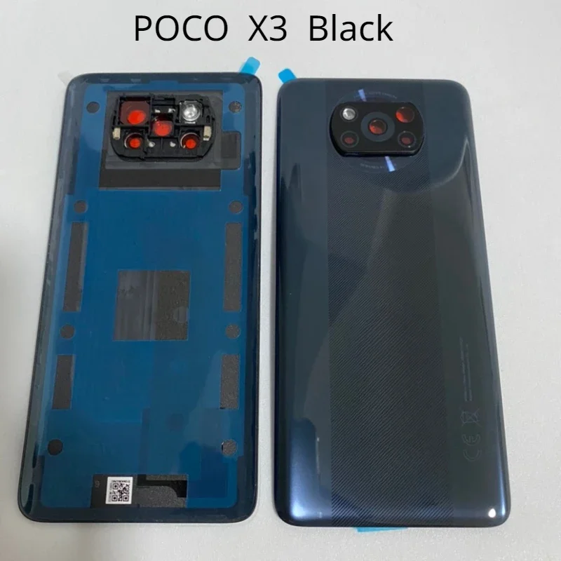 Back Cover For Xiaomi POCO X3 / X3 NFC / Mi POCO X3 Pro Back Battery Rear Housing Door Cover Back Housing With Adhesive