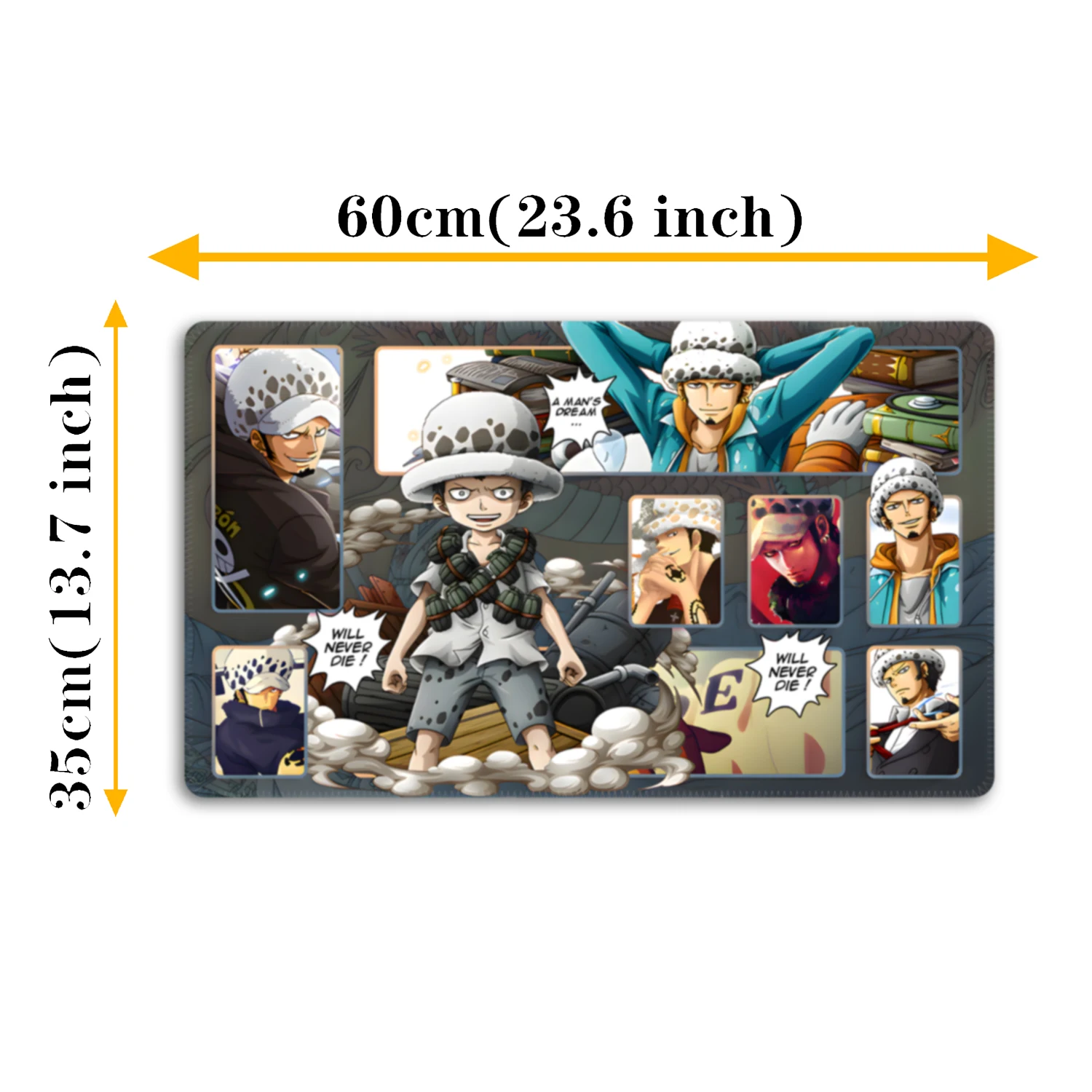 New Anime Luffy Zoro One Piece Collection Trading Card Battle Playmat 600X350mm for Christmas Gift ﻿