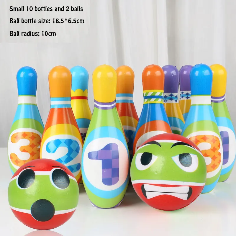 DokiToy Set di giocattoli da bowling per bambini PU morbido bambino genitore-figlio Sport 3-6 anni Puzzle per interni ed esterni Palla per il tempo libero extra large