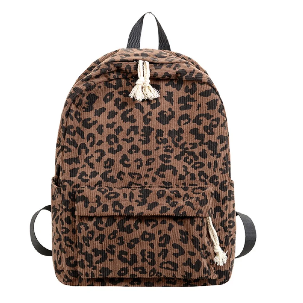 

Outdoor large capacity hiking backpack leopard print leisure backpack trendy nylon camping hiking backpack for women