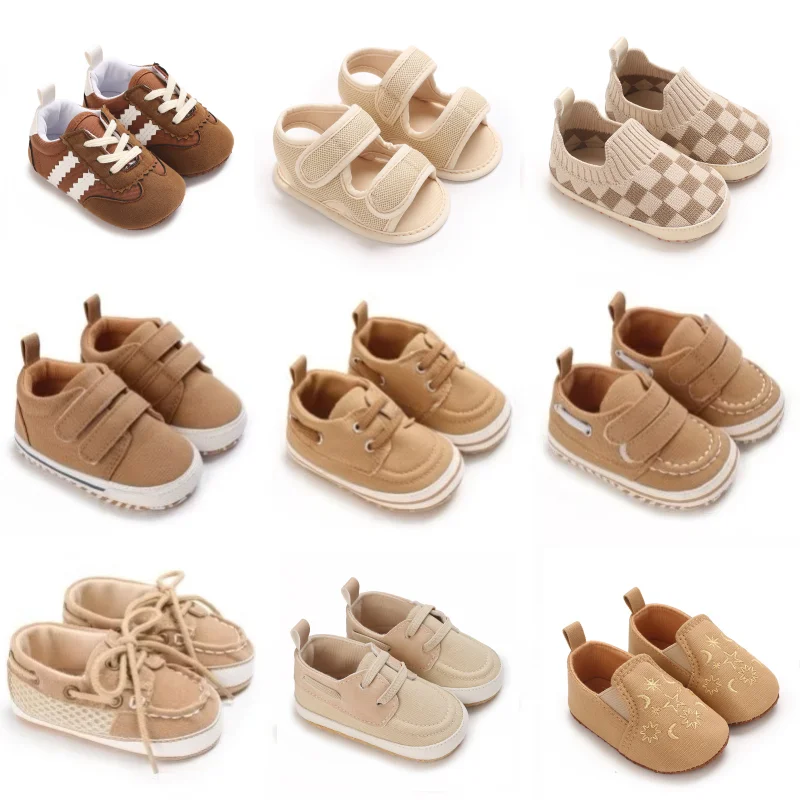 

Удобные спортивные кроссовки на тканевой подошве для весны и осени, для малышей 0-12 месяцев, с противоскользящей подошвой.