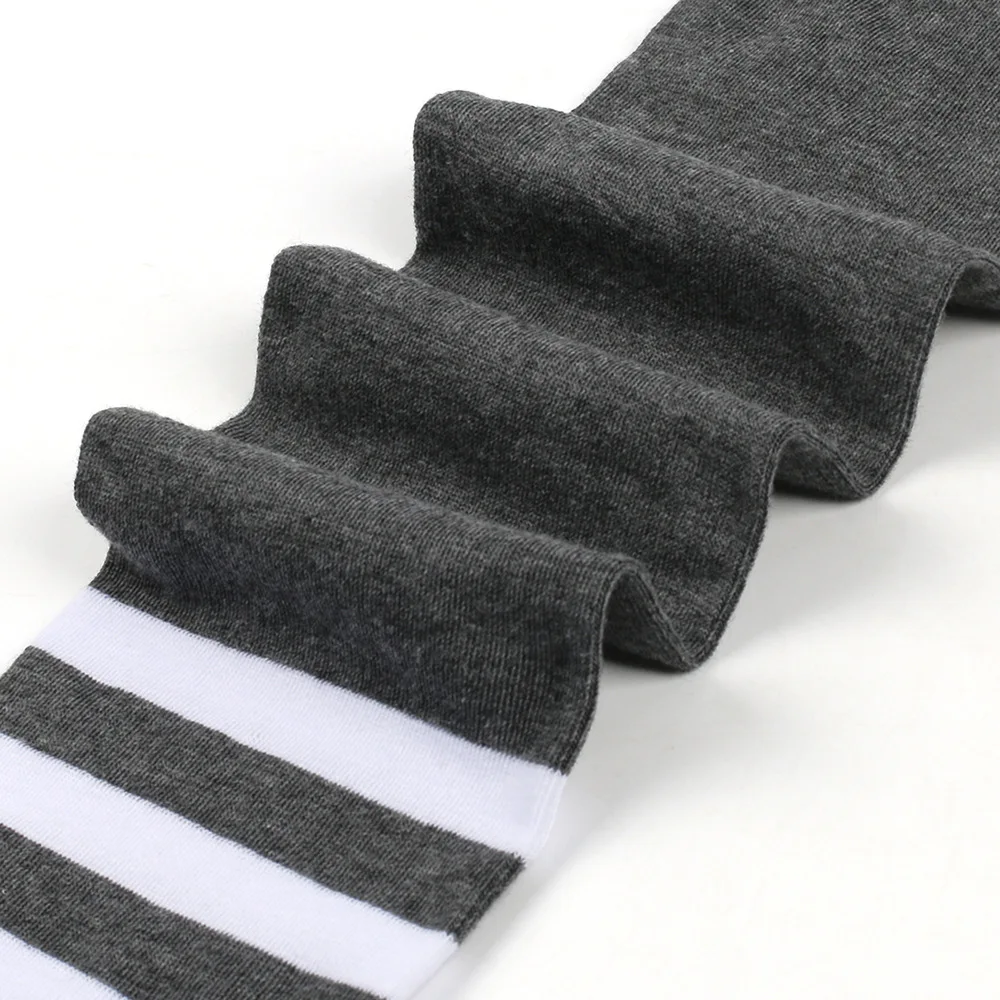 Plus Size Oberschenkelhohe Socken für Damen, gestreifte Overknee-Socken für den Alltag, Cosplay, Freizeitoutfits, weiche, atmungsaktive Kniestrümpfe – Detail 23