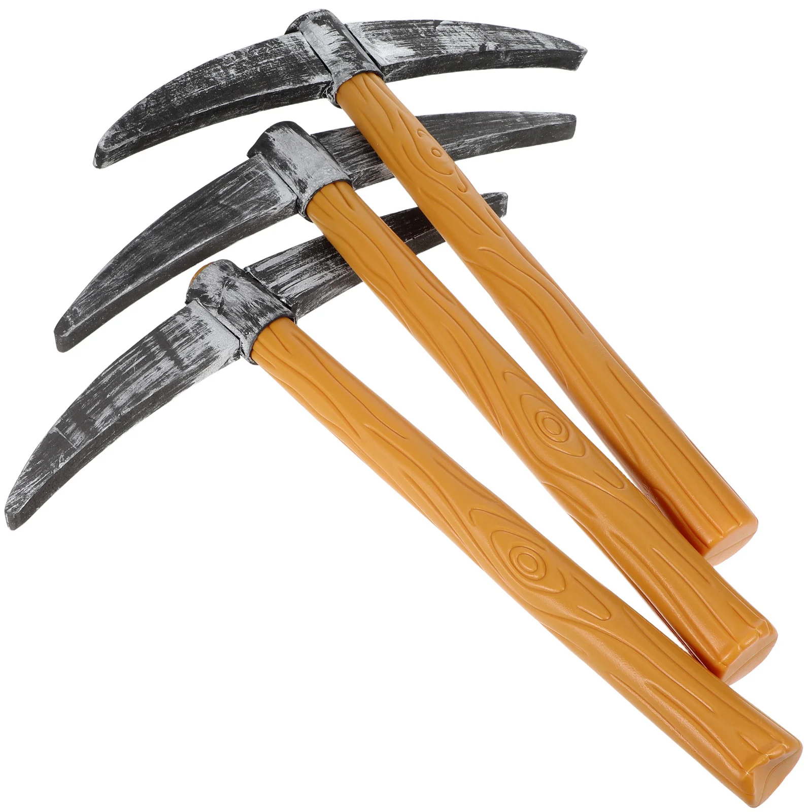 

3Pcs Pickaxe Photo Prop Vivid Simulation Craft for Birthday Event Scene Decoration Fancy Dress Performance Accessory