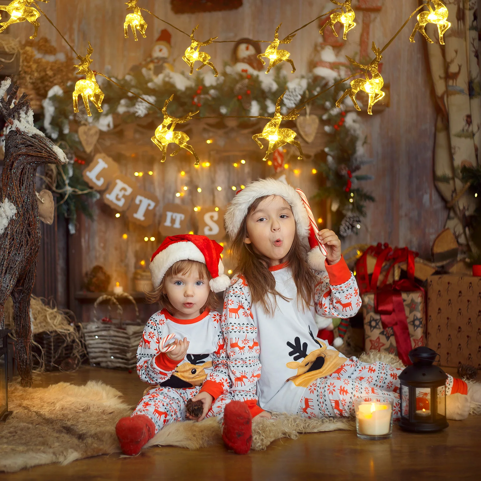 1 قطعة سلسلة الرنة ضوء LED عيد الميلاد مصباح الإضاءة الزخرفية الدافئة لشجرة عيد الميلاد حفلة المنزل مهرجان جو