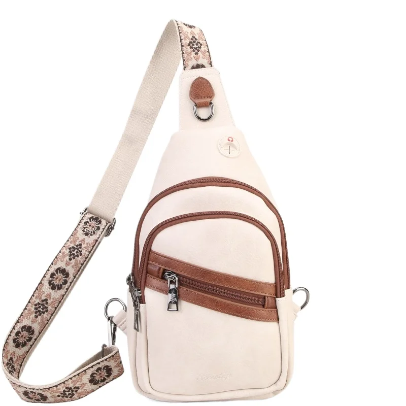 Unisex Sling Bag with Multi-Compartment Lightweight Casual Crossbody Chest Pack Versatile Travel Daypack
