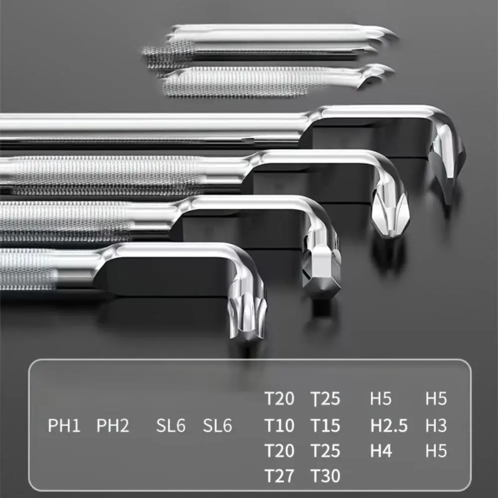 90-degree L-shaped Screwdriver Phillips Head High Hardness Double Head Screwdriver Flathead Z-shaped Screwdriver
