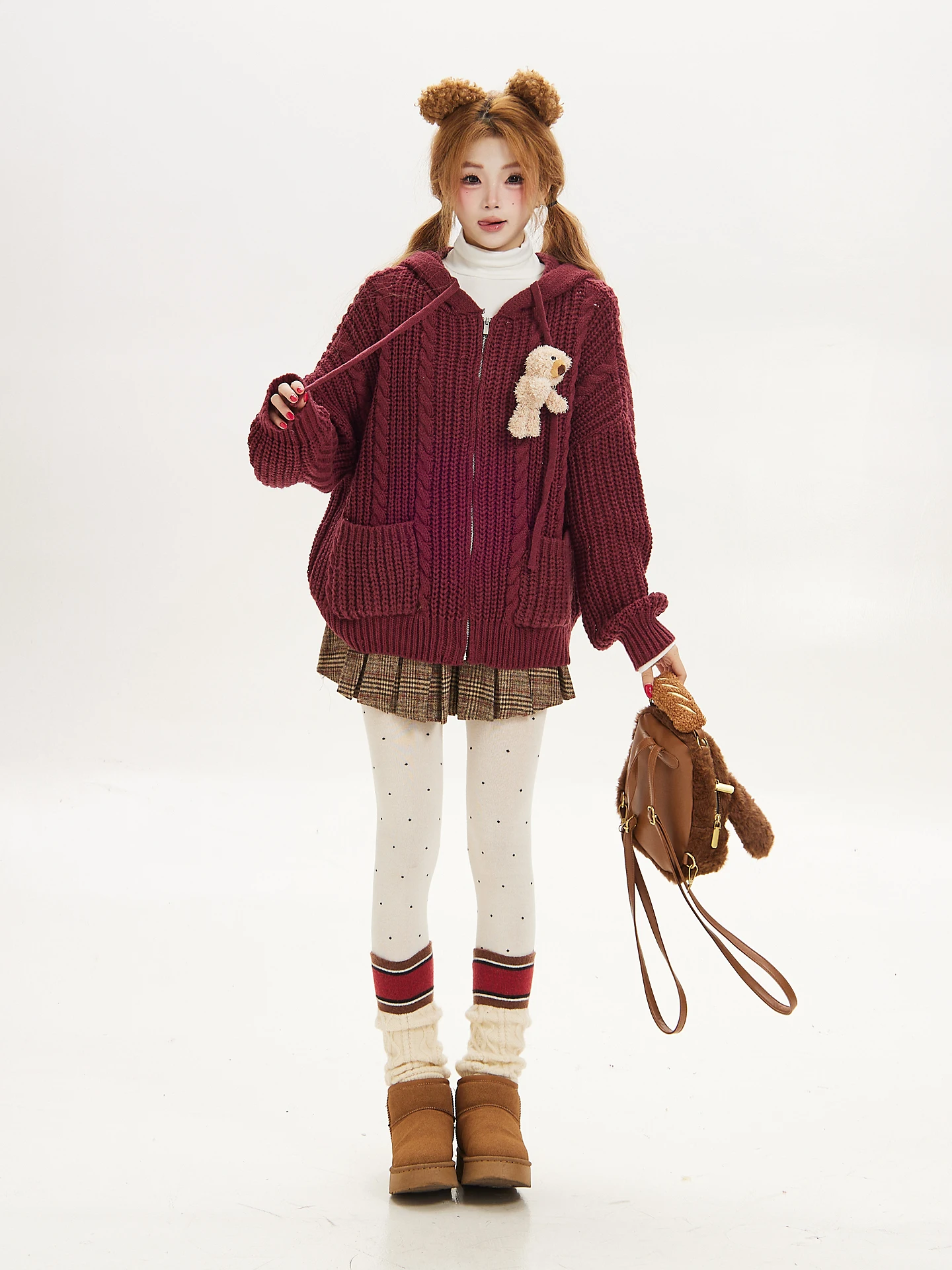 Ladies' Loose Fit Knitted Hat Sweater Cardigan Soft Cozy Autumn Winter Outerwear Casual Fashion Ant Lazy Style Vintage Design