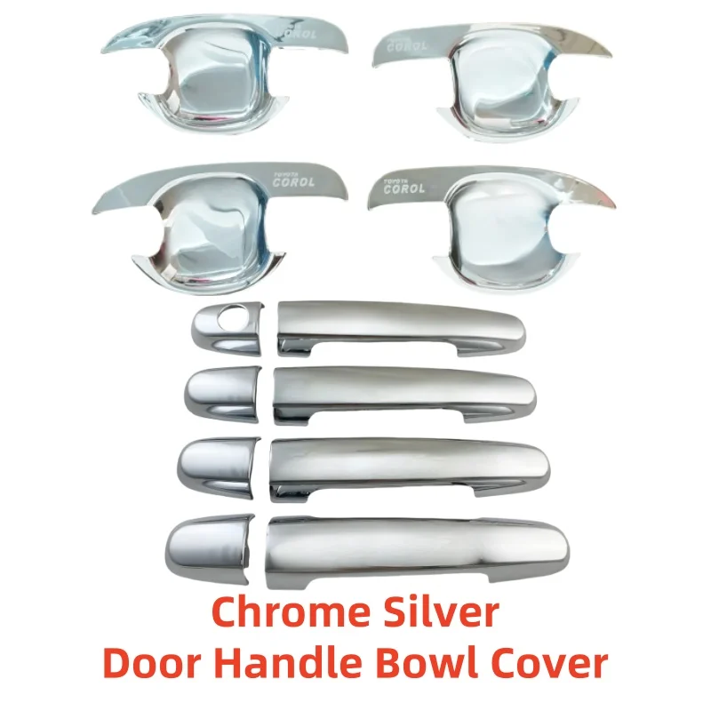 2001 2002 2003 2005 2006 2007 For Toyota Corolla Car ABS Chrome Accessories Plated Door Handle Bowl Cover Trim Paste Style