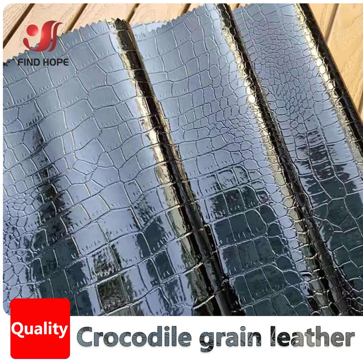 50*120CM Big Size Crocodile Pattern PU Faux Leather Fabric Vinyl For Protective Pad DIY Belt Craft Decor Handmade Material