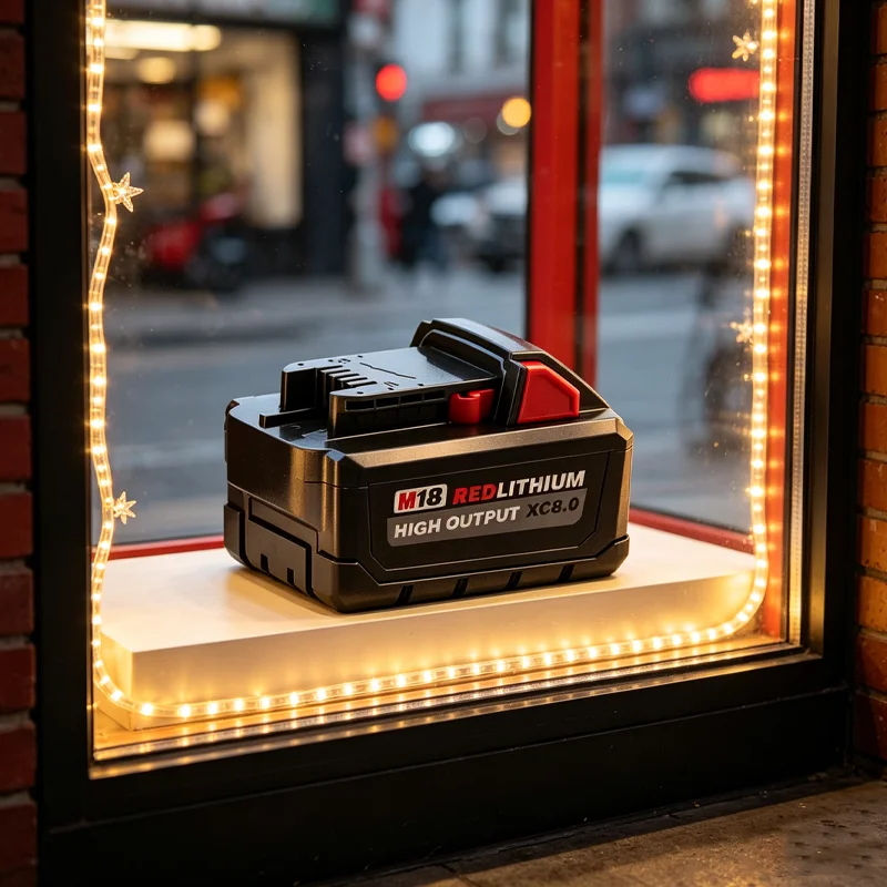 

latest Milwaukee M18 8.0Ah 18V RED LITHIUM Battery, Lightweight & Durable, Perfect for Small Cordless Tool Applications
