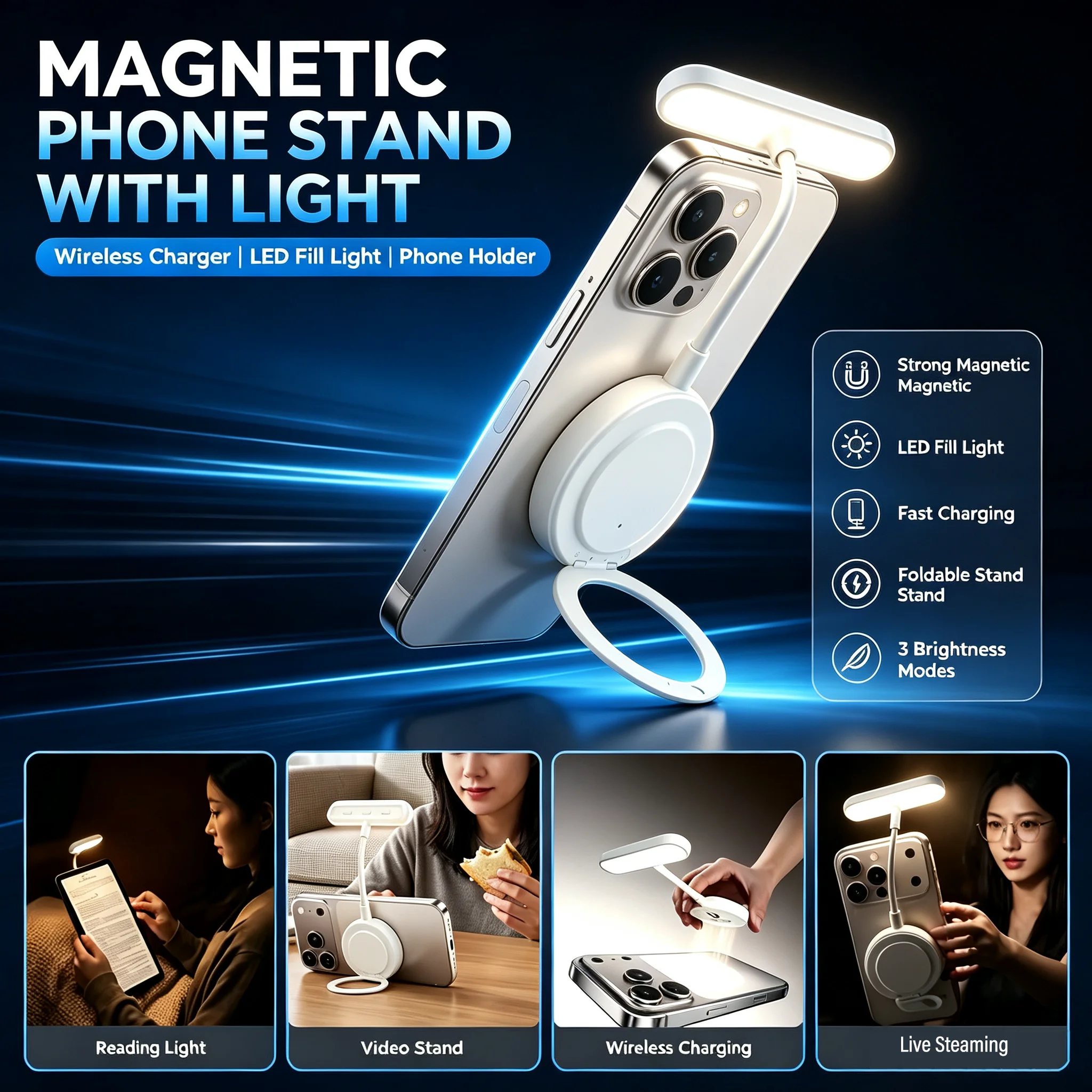 Lighting In Photography Book - 2026 Lampu Pengisi Cahaya Ponsel Magnetik,