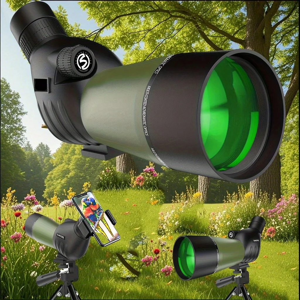 

Телескоп 25-75X60 L Observation L - с треногой, сумкой для переноски и быстрым креплением для телефона, для наблюдения за птицами и живописными пейзажами