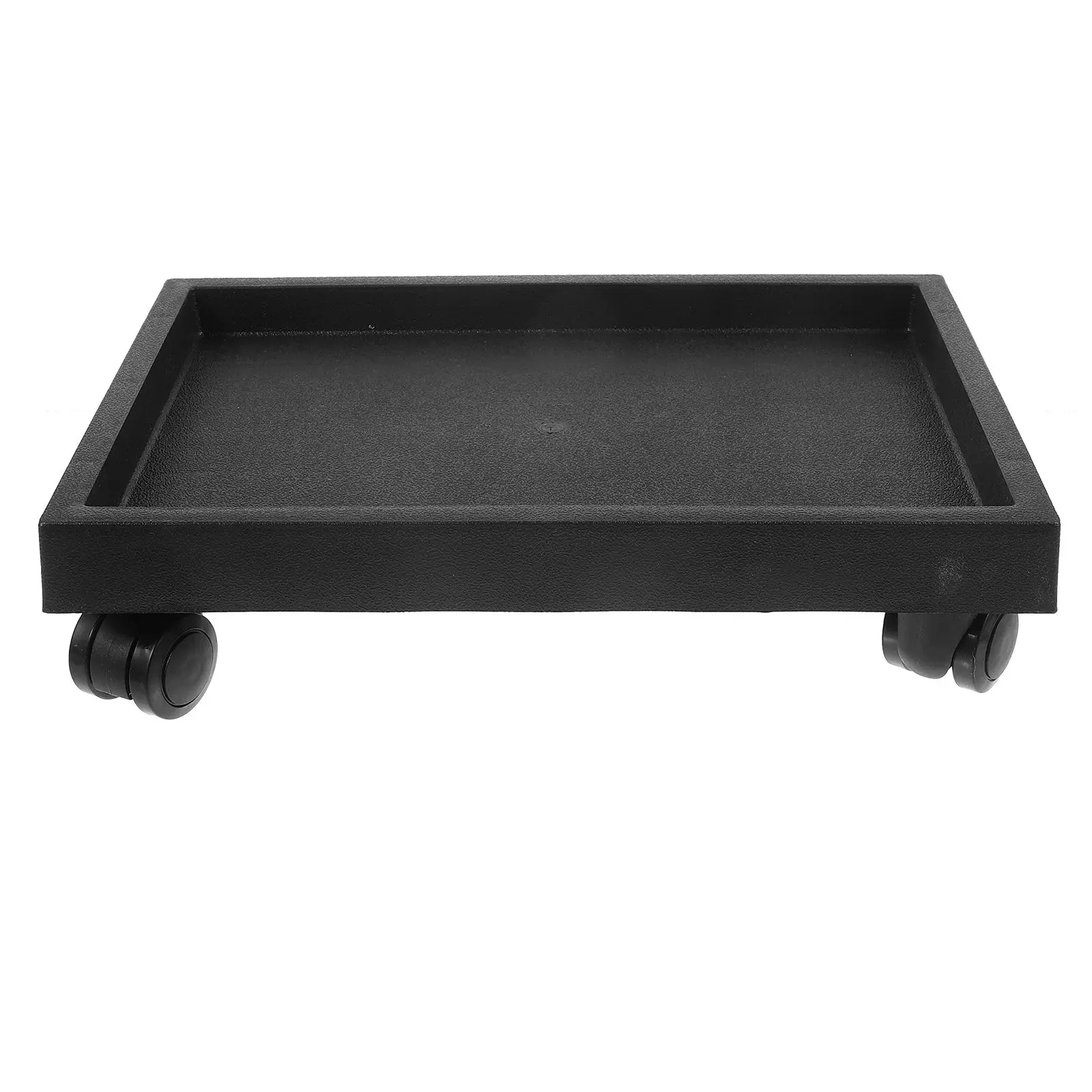 

Wheeled Planter Tray Durable Tempered Glass Base Indoor Pots Bonsai Trays Square Saucer Rolling Stand Fits Various Sizes