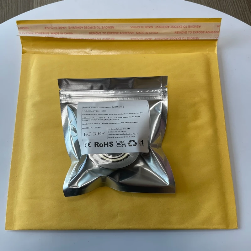 

LV202/41ZZ LV202-41 ZZ V Groove Guide Roller Bearing (1PC) LV202-41ZZ V-41 RV202/15.41-20 15x41x20 Double Row Balls ABEC-5