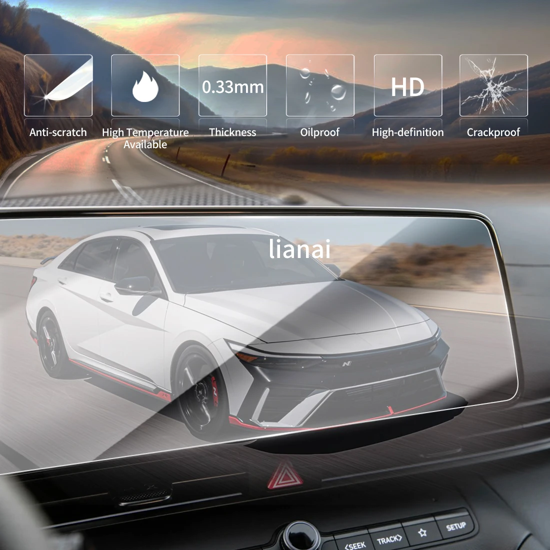Screen Protector for 26 HYUNDAI Elantra Tempered Glass GPS display Video Navigator Car Stickers Fingerprint-resistant supplies