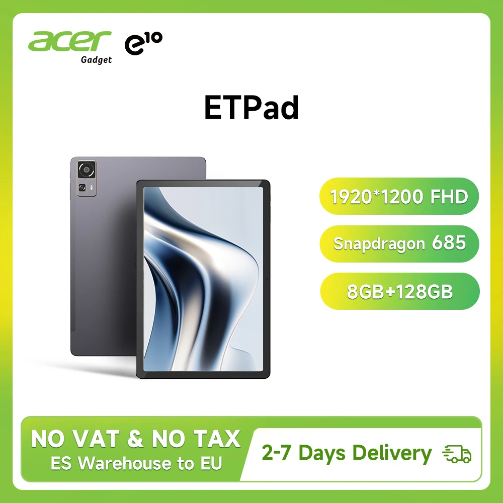 Acer Gadget e10 ETPad Tablet 10.95-inch WidevineL1 1080P Display