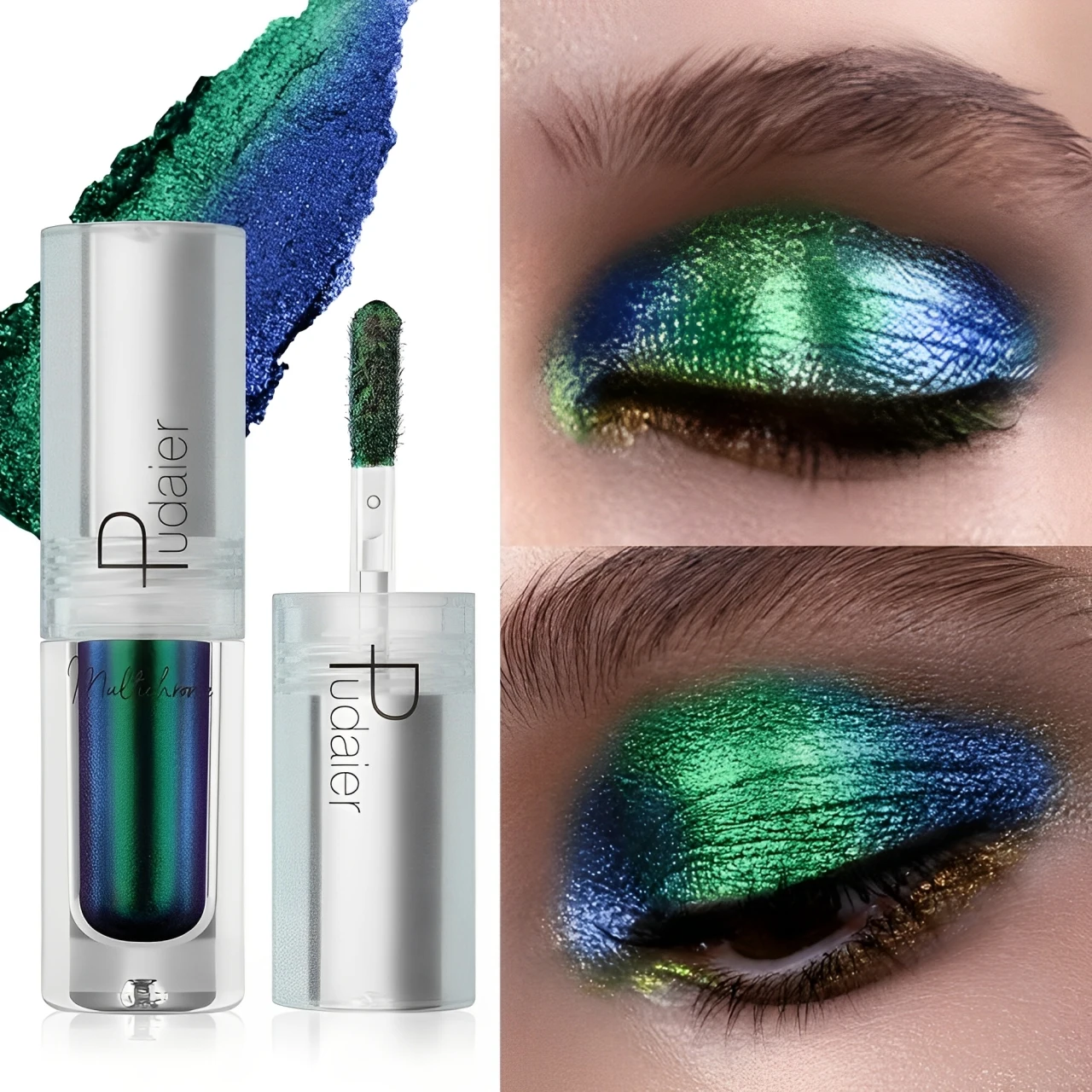 1pc Chameleon Metallic Eyeshadow - high shine, long lasting, no smudge, suitable for lip balm and eyeshadow, multi-purpose use