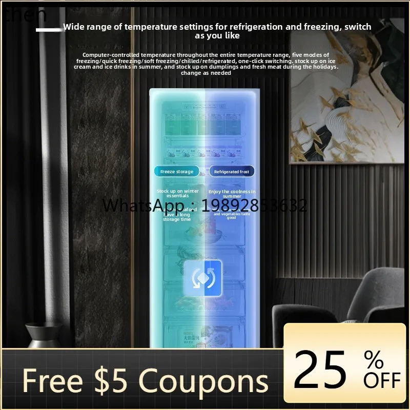 

ZZ Vertical Freezer Air-cooled Frost-free Single Door Freezer Refrigerated Refrigerator