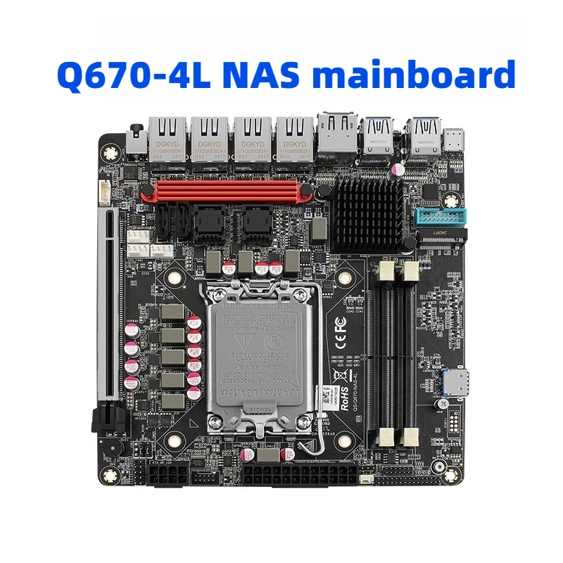 

Q670 6 disk/6XM2 nvme/DDR5/4X2.5G/vpro/PCIE commercial NAS main board