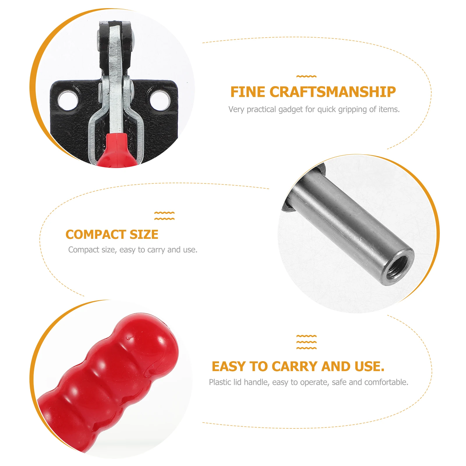 

Premium Automatic Horizontal Push-Pull Quick Clamp Compact Fast Locking Grip Durable Plastic Handle Fastener Hand Tool