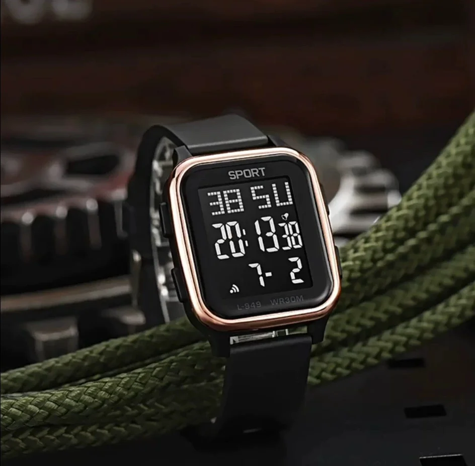 Reloj despertador de cuenta atrás militar 2025, reloj de pulsera con luz LED resistente al agua de 5bar, reloj deportivo para hombre con movimiento Digital japonés