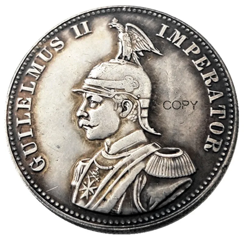 1891 German East Africa 1 Rupie Coin Guilelmus II Imperator Silver Plated Copy coin