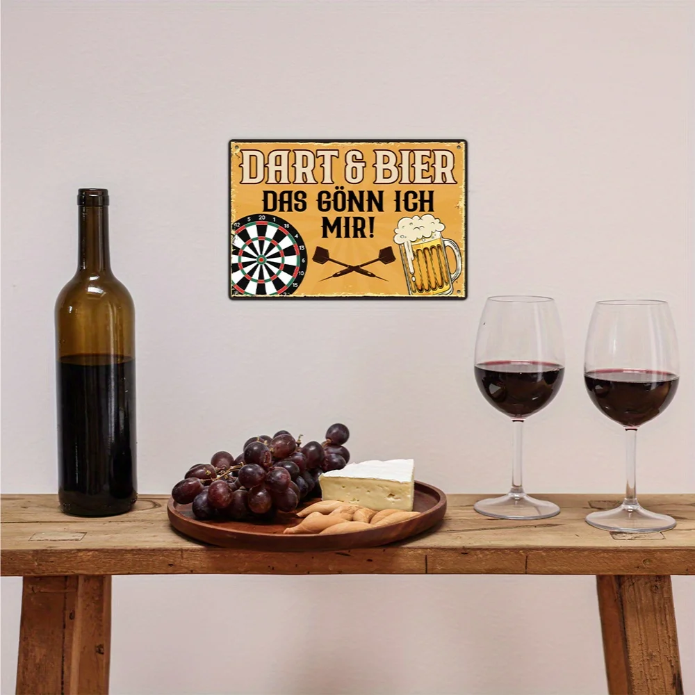 1Pc Putuo Decor Victorian Metal Tin Sign - German Beer Quote 