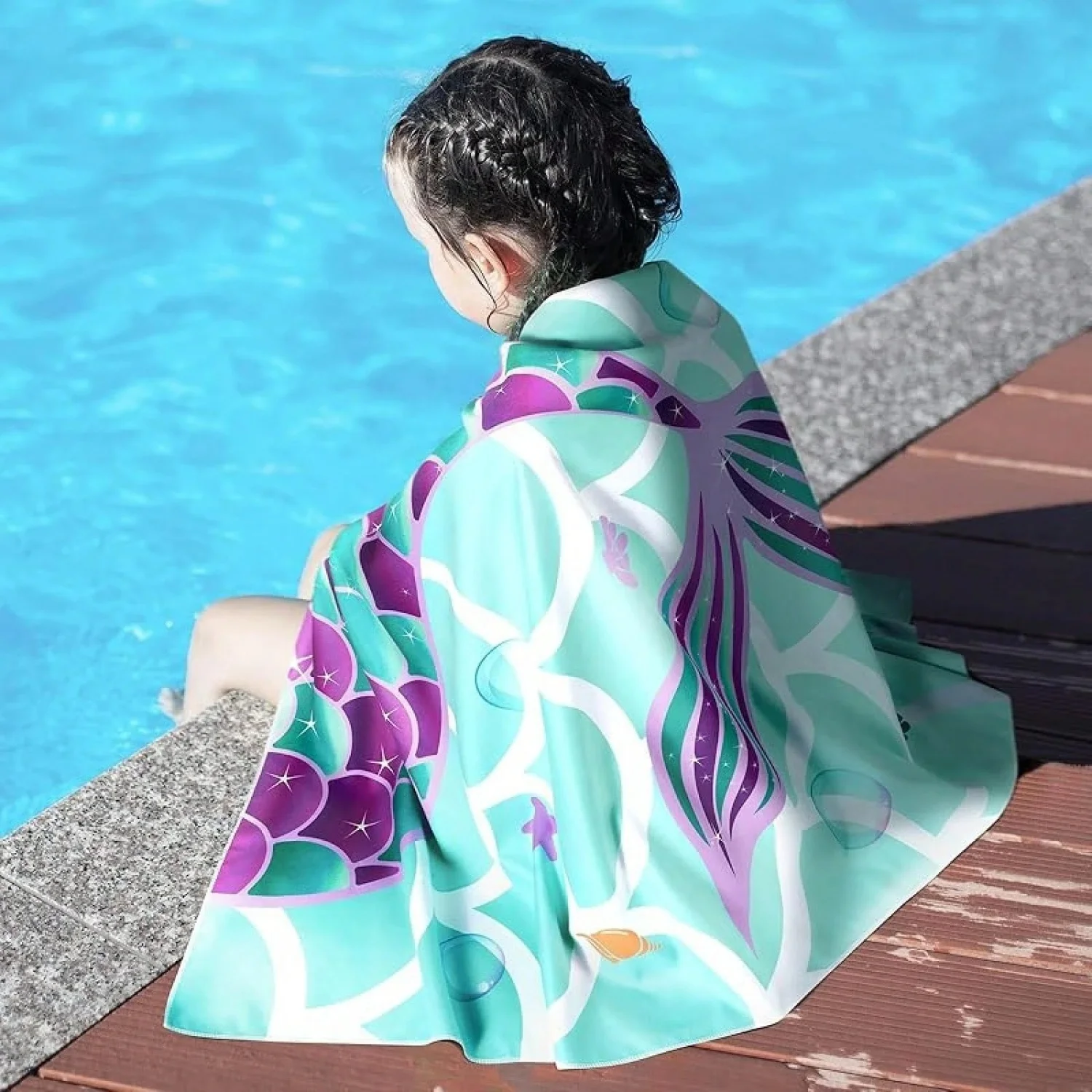 

Пляжное полотенце для девочек, одностороннее полотенце 140х180 см, пляжное полотенце для бассейна, быстросохнущее, супервпитывающее, мягкое пляжное одеяло.