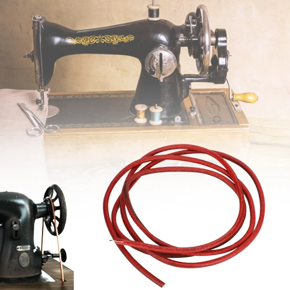 2 Correas de Cuero Vacuno para Máquina de Coser, 72 Pulgadas, Color Marrón, Correa para Máquina de Coser de Pedal, Color Rojo, Correa para Pedal, Uso Doméstico