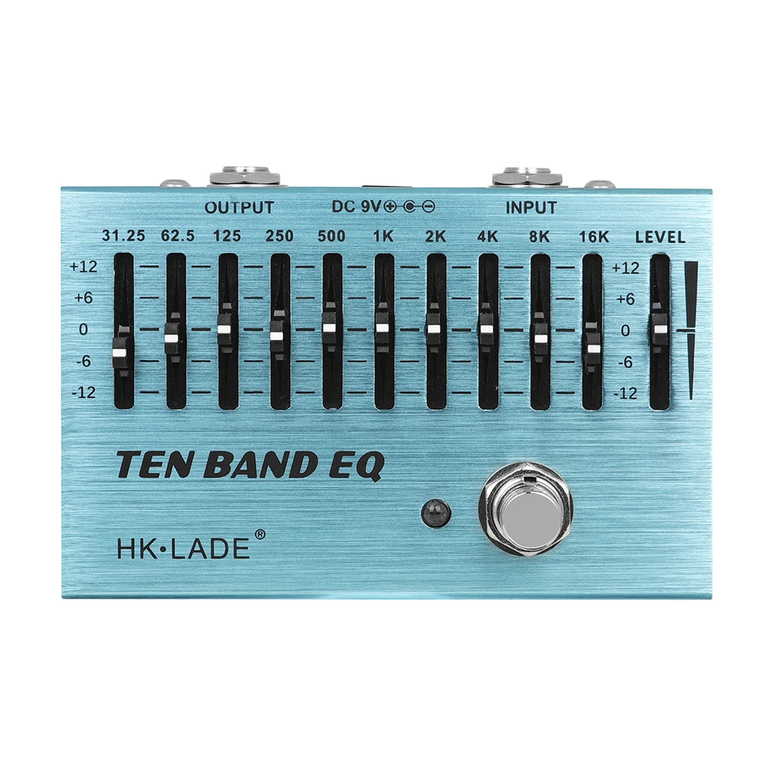 HK·LADE TEN BAND EQ Equalizer Guitar Effect Pedal 31.25Hz-16kHz 10 Band EQ Pedal for 4/5/6/7 String Electric Guitar Bass