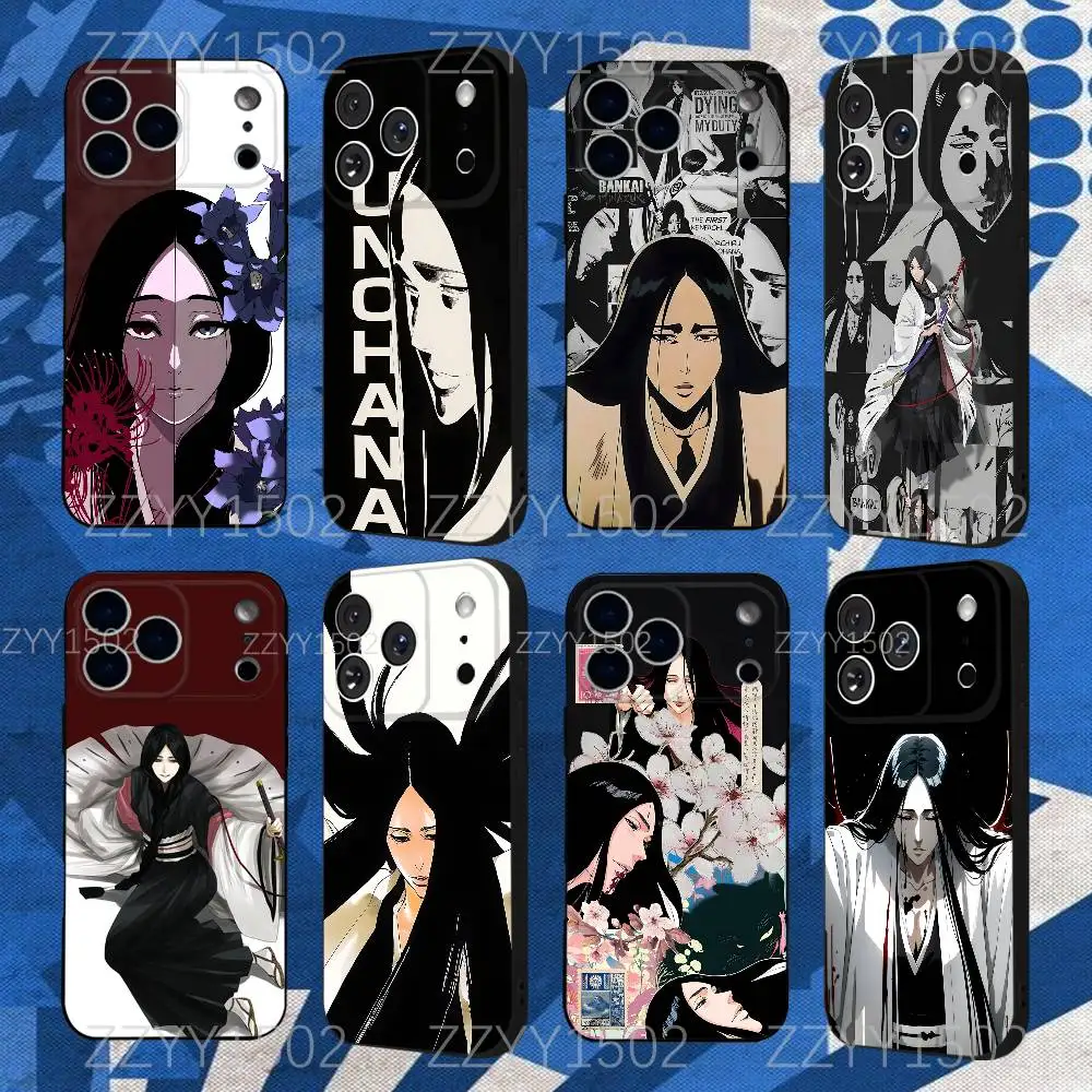

Unohana Retsu B-BleachS Phone Case For iPhone 17,16,15,14,13,12,Pro,Max,Plus,E,SE4,Air,Mini Black Funda Shell