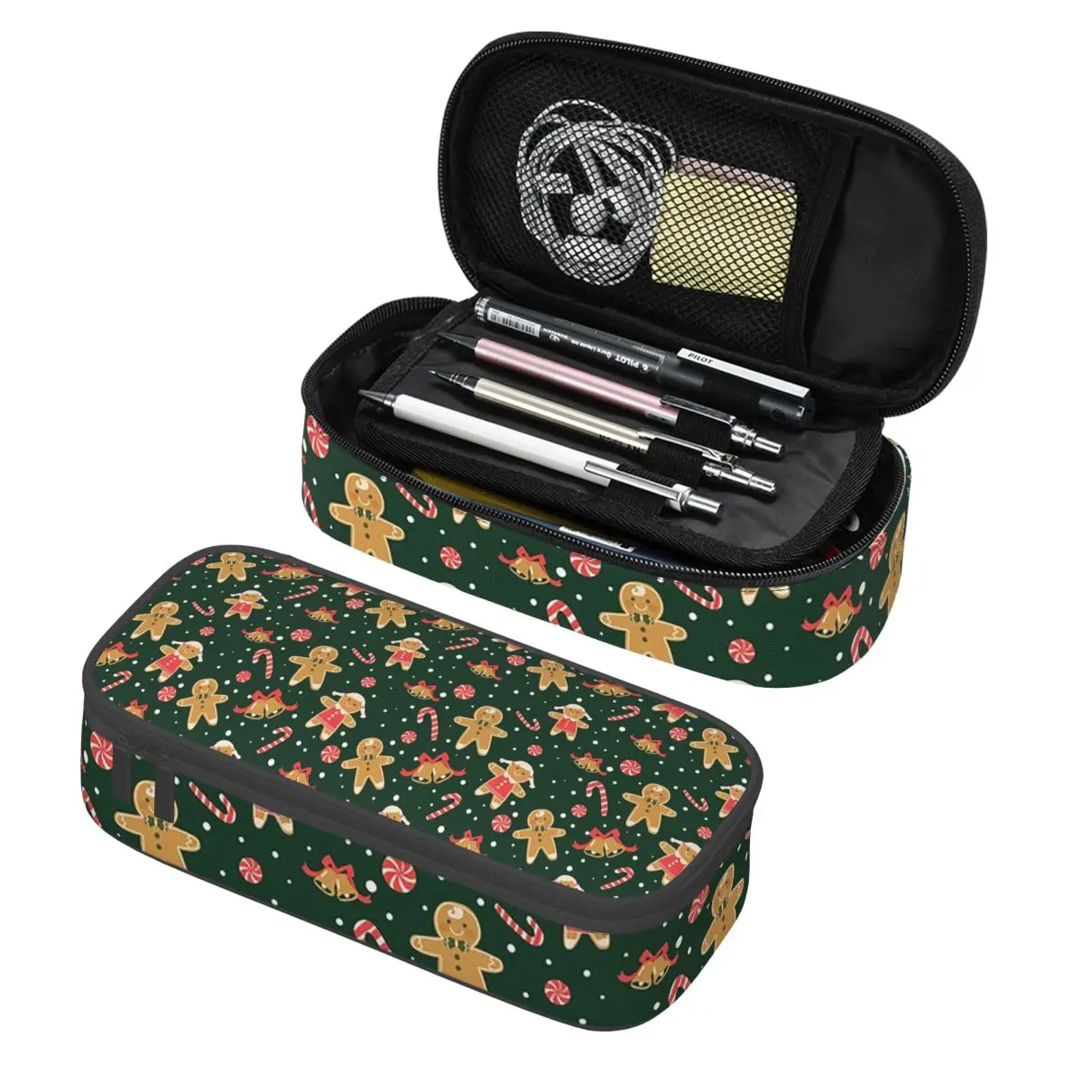 

Gingerbread And Cookie Pattern Pencil Cases Pencil Pouch Storage Stationery Supplies Big Capacity Pen Box Pencil Bag for Kids