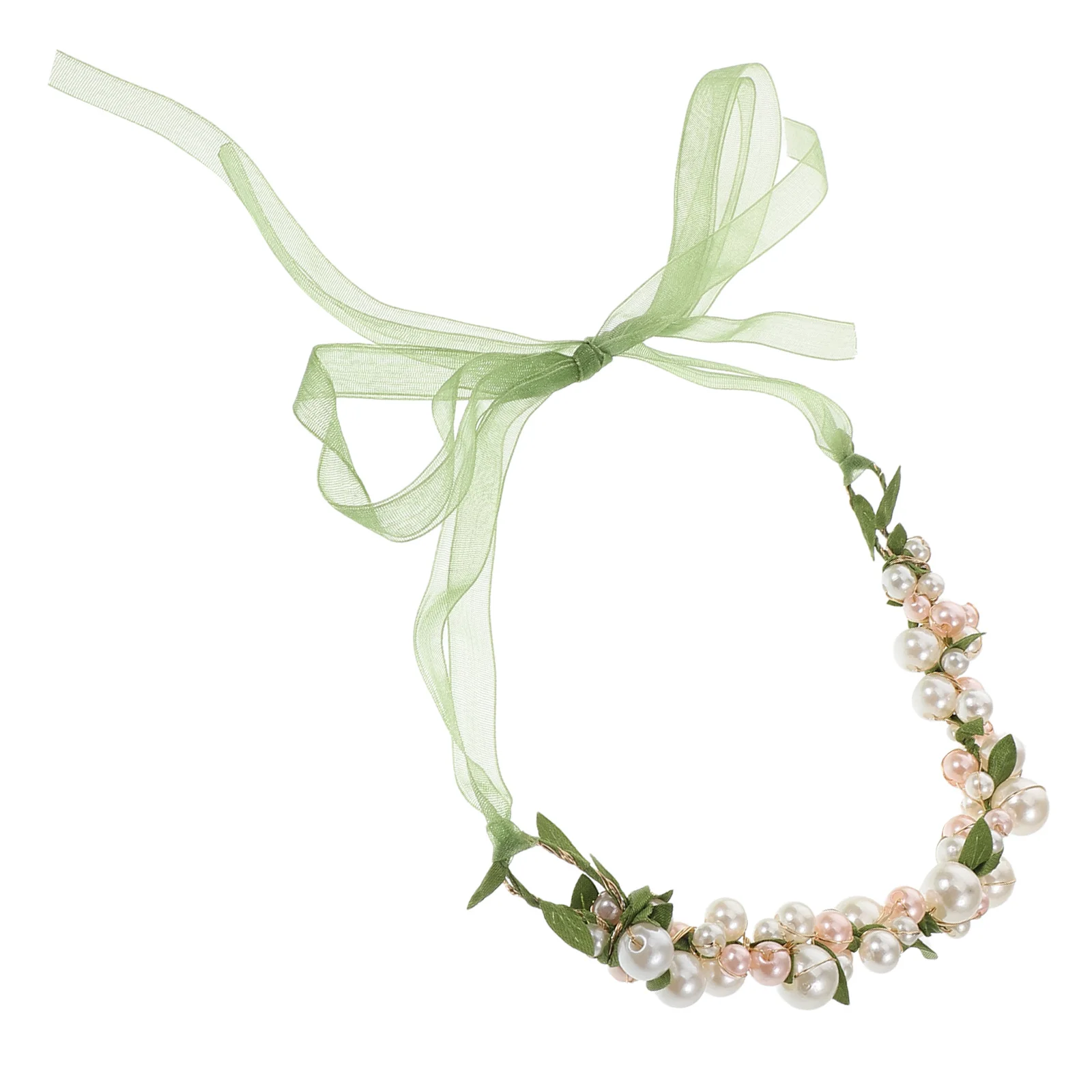 

Pearl Garland Headband Boho Wedding Bridesmaid Hair Accessories Faux Bridal Child Floral Crown Pearl Design Lightweight Comfort
