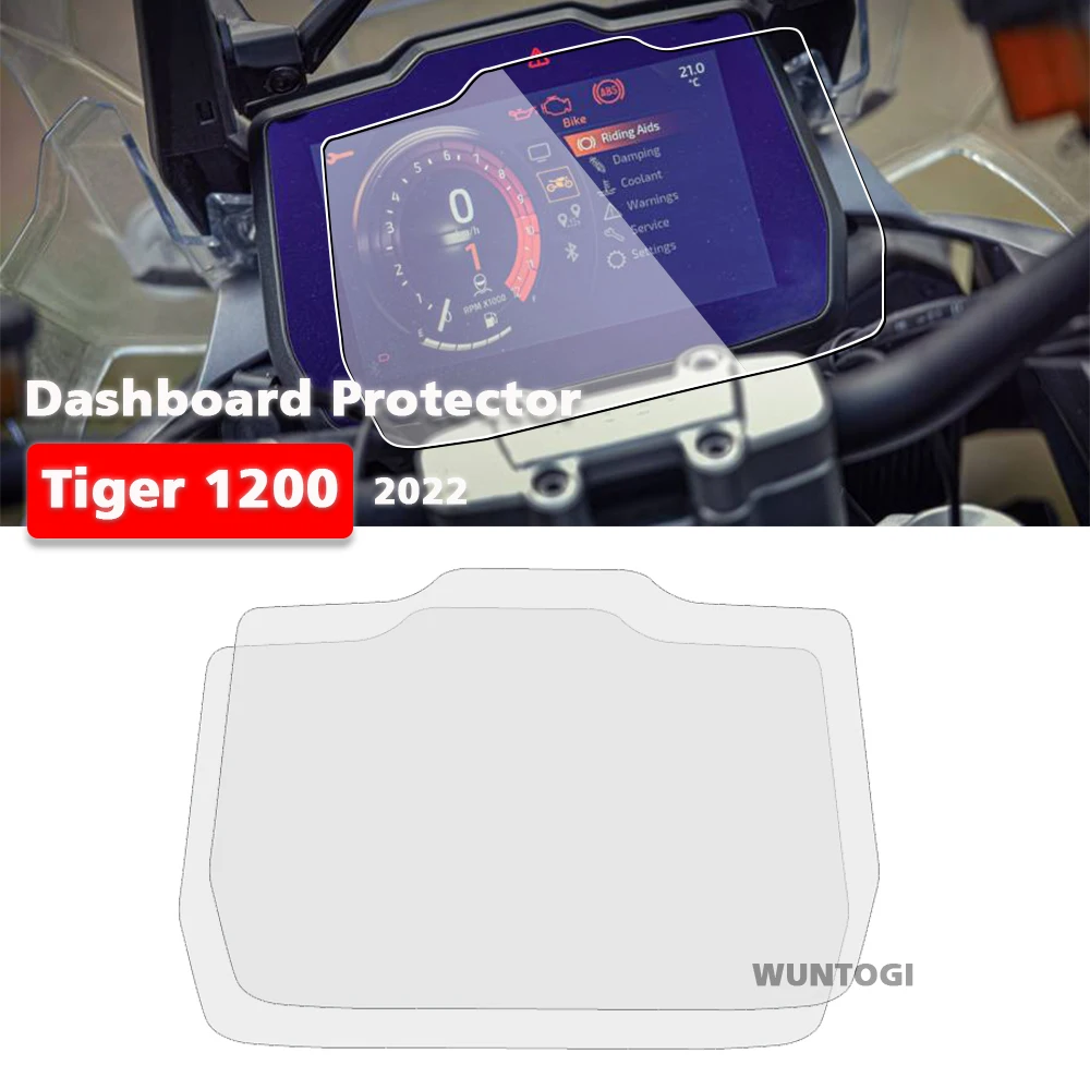 For Tiger 1200 2022 Anti-scrat Cluster Screen Dashboard Protector Accessories Instrument Film For Tiger 1200 GT 2022 All Models