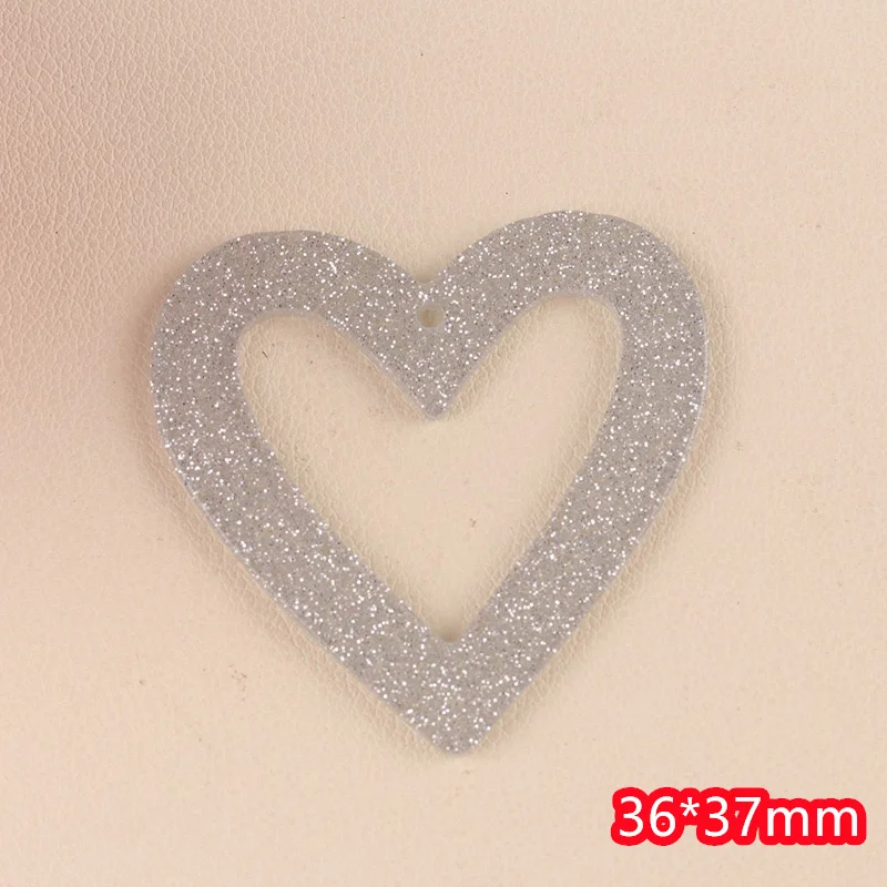 وصل جديد 46 قطعة/الوحدة لون طباعة الكرتون قلوب شكل الاكريليك الخرز diy مجوهرات الملابس قلادة الإكسسوارات