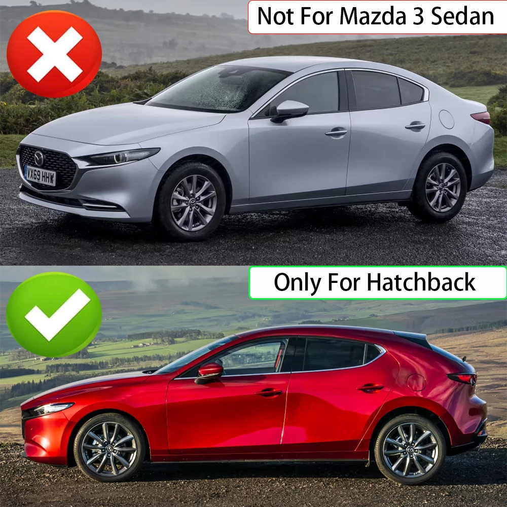 Auto-Frontstoßstangenspoiler, Lippenkörper-Set, Stoßstangen-Diffusorschutz, kompatibel mit 2019–2026, Mazda 3, Schrägheck/5DR-Modell – Detail 3